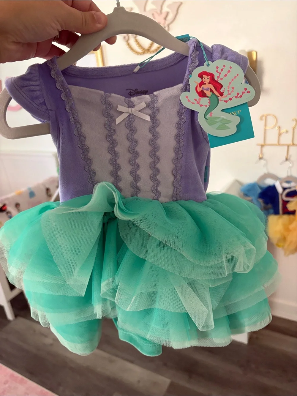 Posh peanut velour Ariel dress